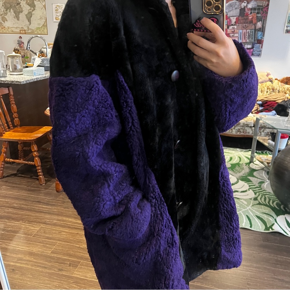 Vintage faux fur oversized coat - Picture 2 of 5